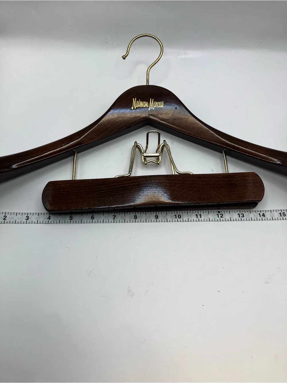 4 Neiman Marcus Heavy Duty wood Hangers “buy it for life” closet accessories